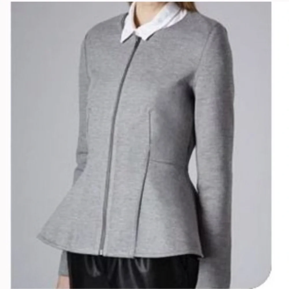 TOPSHOP Grey Knit Blazer - Picture 11 of 11